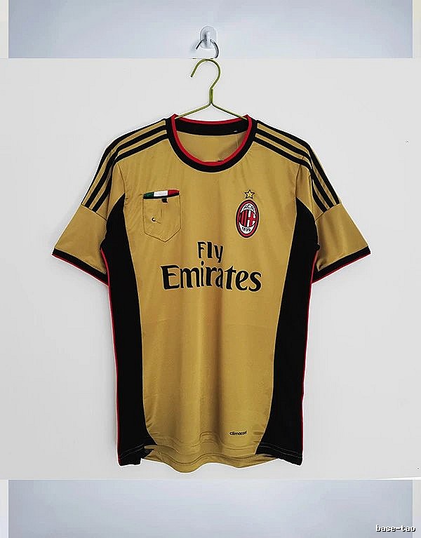 AC Milan Travel Retro soccer jersey Red Black Striped with Soft Visual Tone