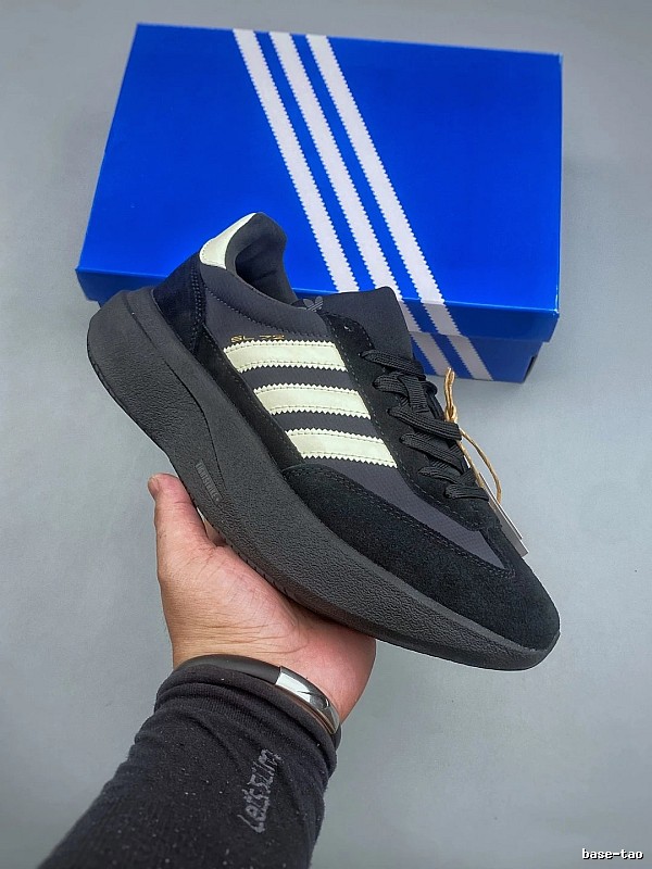 Adidas Black and White Modern Runners, Layered Heel Detail