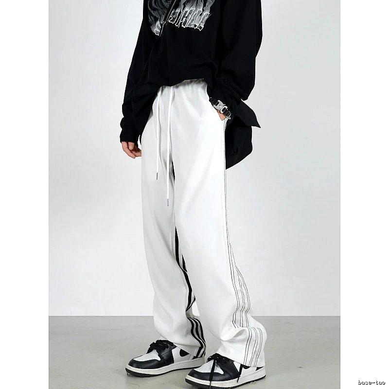 Adidas Casual Track pants Black Three Stripe for Streetwear Looks