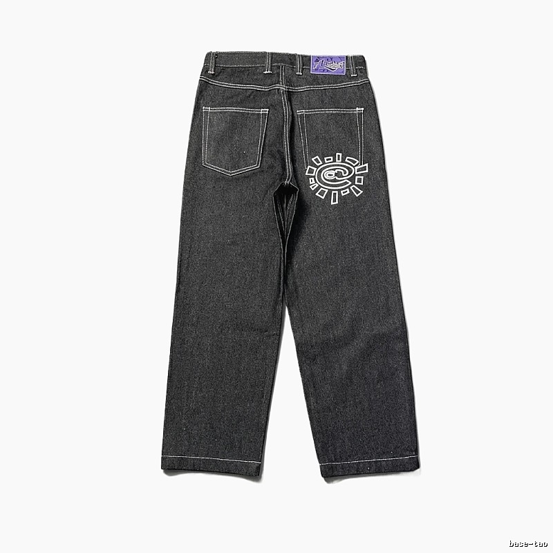 ADWYSD Sunflower Retro Style Black Pants