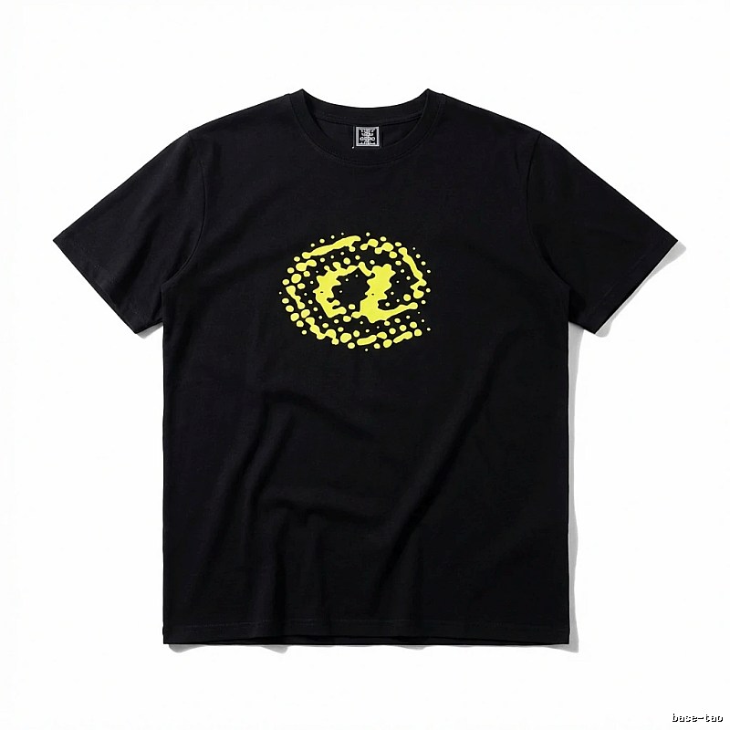 ADWYSD trendy brand black printed T-shirt