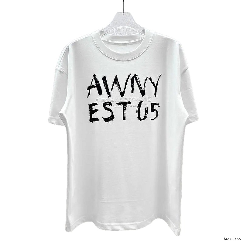 Alexander Wang Graffiti Letter Street Style White T-Shirt