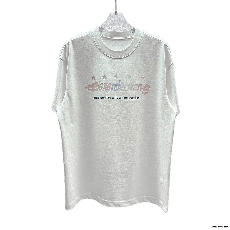 Alexander Wang Letter Print Street Style White T-Shirt