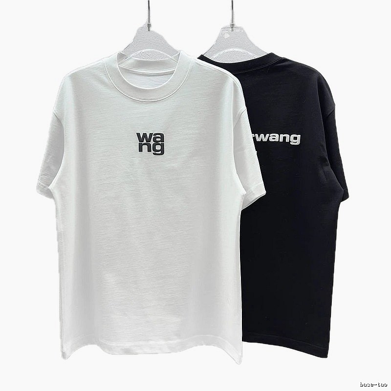 Alexander Wang Letter Print Streetwear Black and White Short-sleeve T-shirt