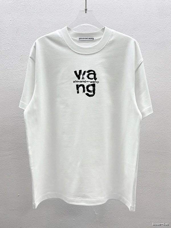 Alexander Wang Letter Print Streetwear White T-Shirt