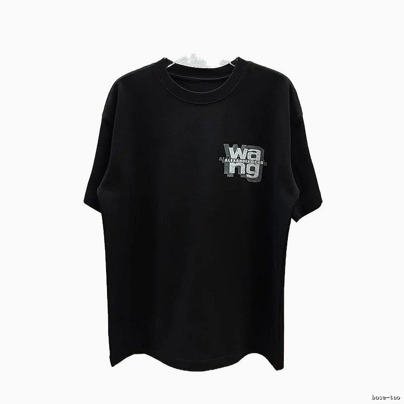 Alexander Wang Printed Street Style Black T-Shirt