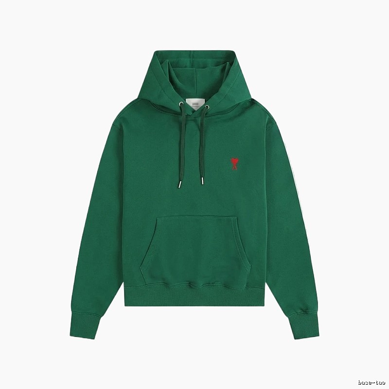 AMI classic simple style green hoodie