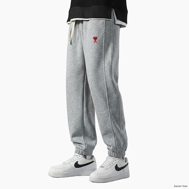 AMI & Easy Casual Style Grey Sweatpants
