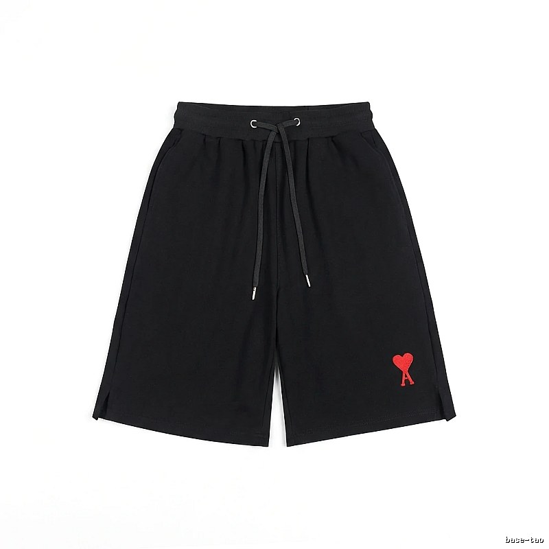 AMI Embroidered Love Heart Casual Shorts