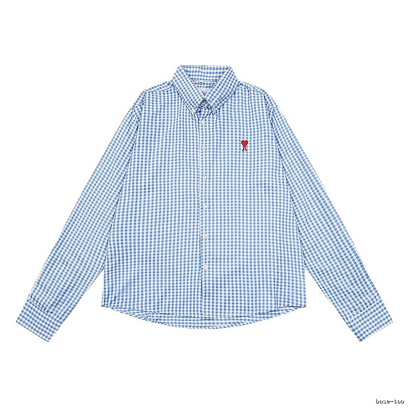 AMI Love Blue Checkered Shirt