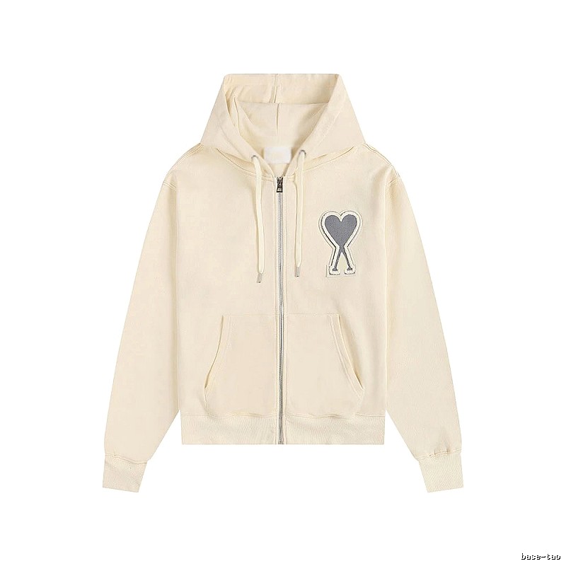 AMI Love Embroidered Cream Sweatshirt