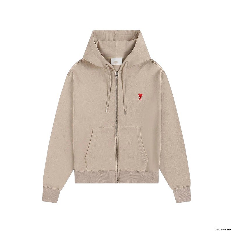 AMI Love Minimalist Style Beige Cardigan