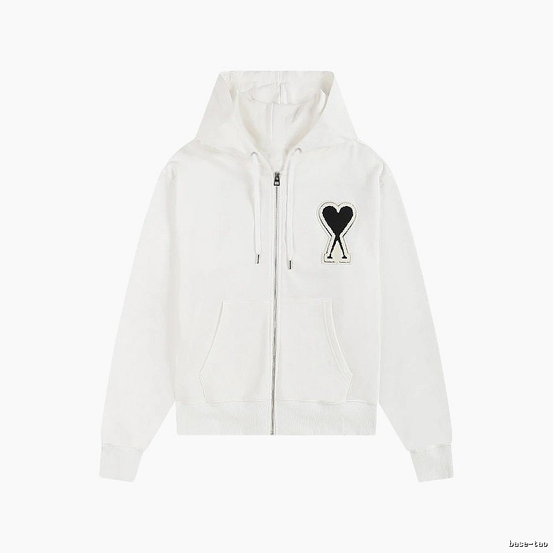 AMI Love Minimalist Style White Sweatshirt