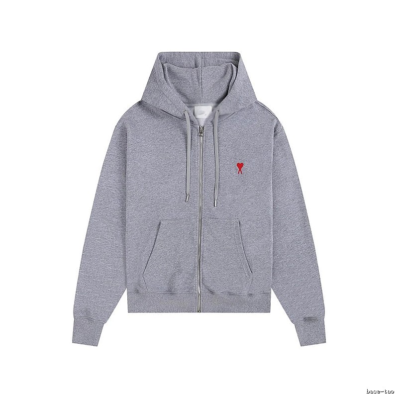 Ami Love Series Trendy Brand Grey Hoodie