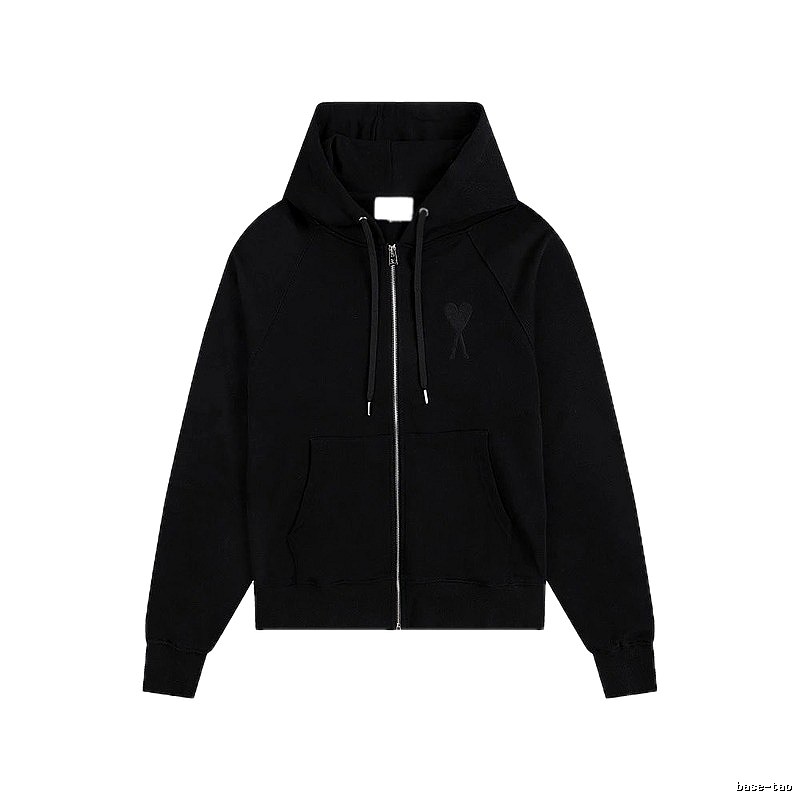 AMI Love Simple Style Black Hoodie