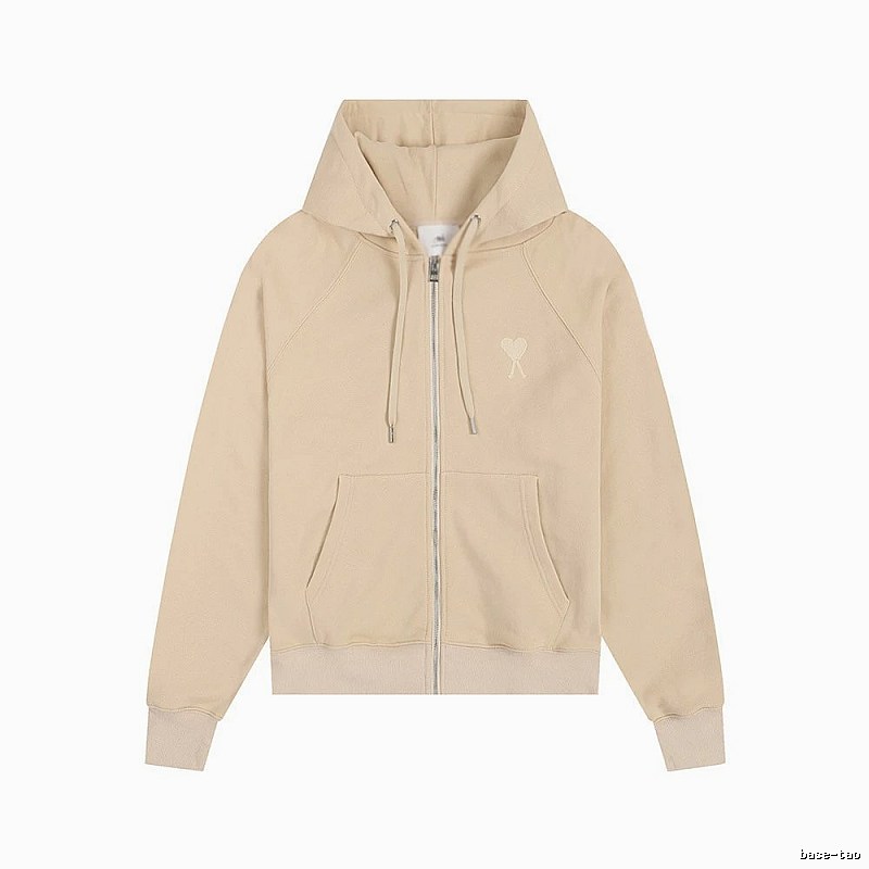 AMI minimalist style beige sweatshirt