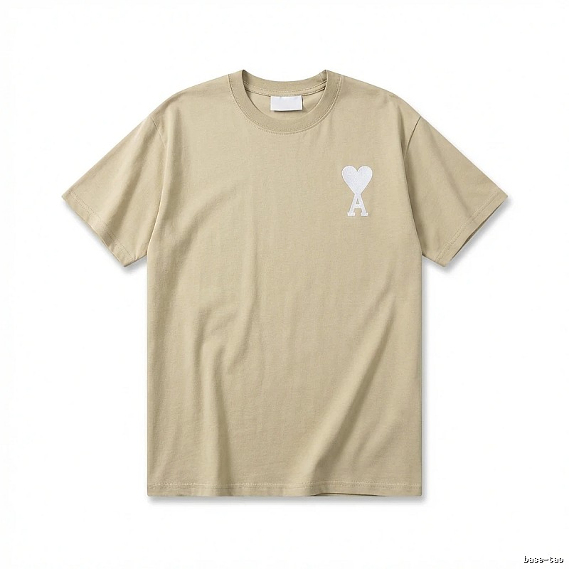 AMI minimalist style beige T-shirt