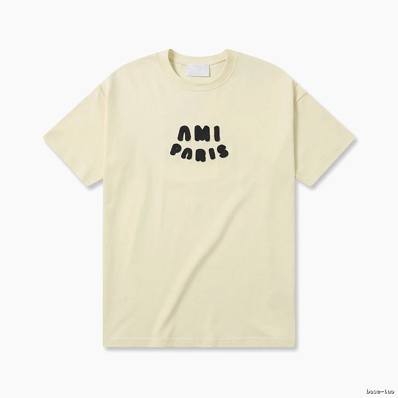 AMI Paris Casual Style Off-White T-shirt
