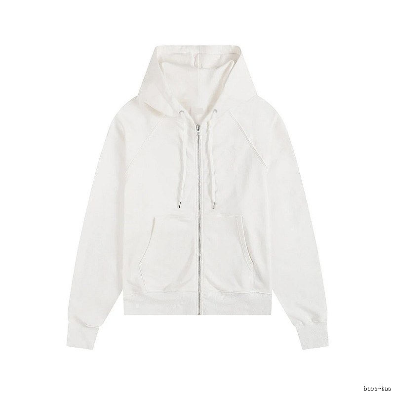 AMI simple style white hoodie