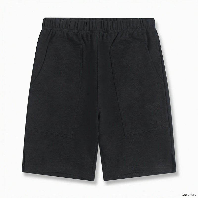 AMI Workwear Style Black Shorts