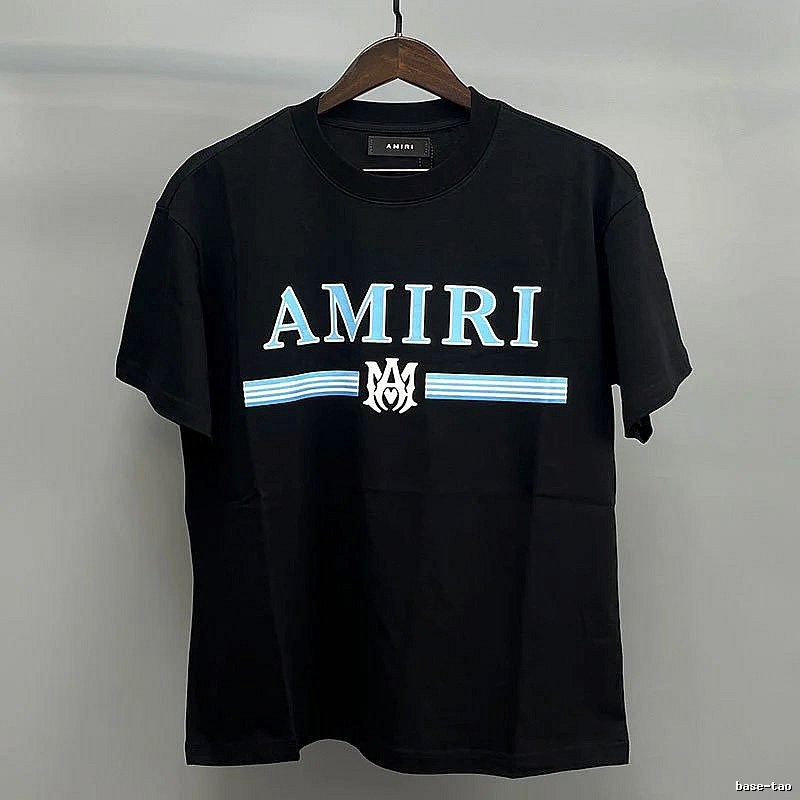 Amiri Black Blue Records Graphic T-Shirt Clean Finish