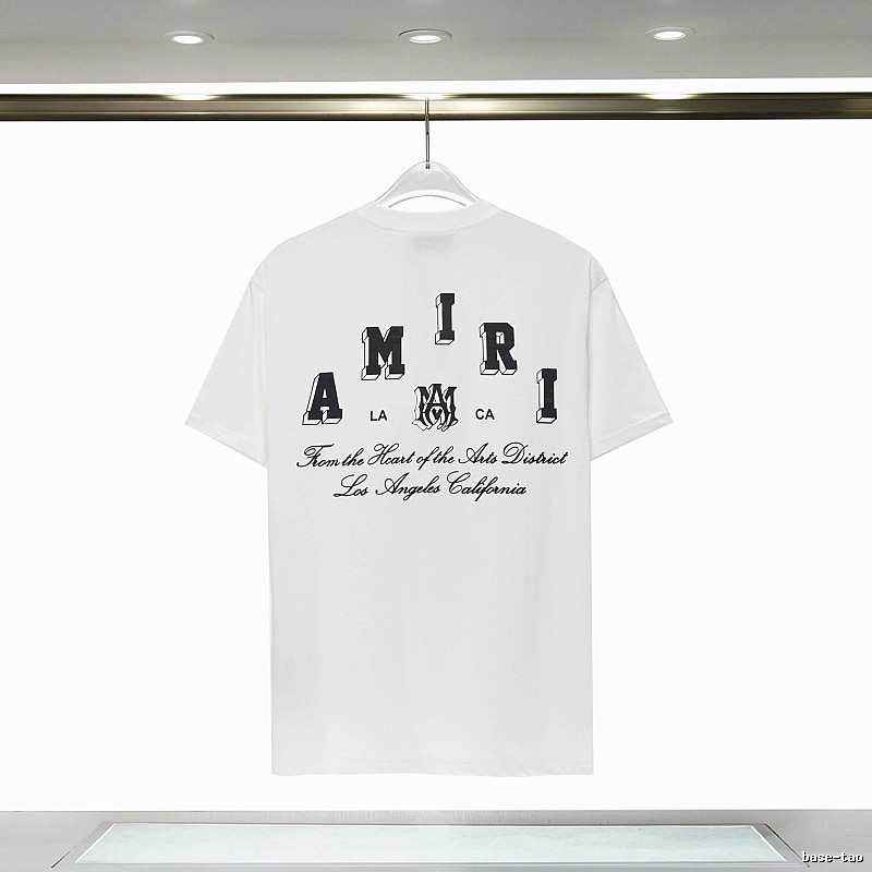 Amiri Daily Graphic T-shirt White Blue Amiri with Visual Detail
