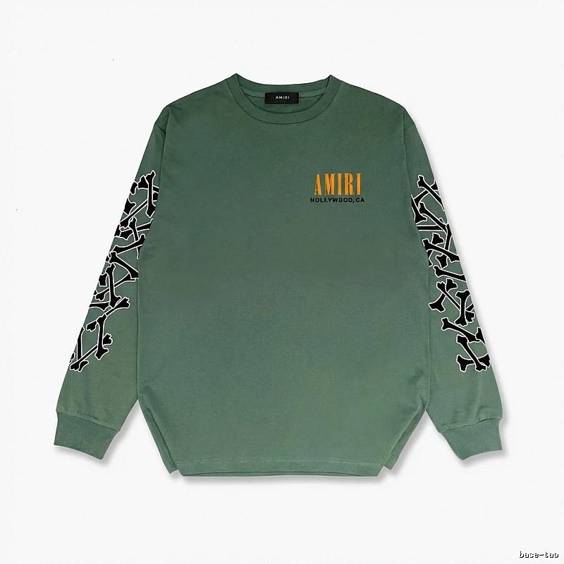 AMIRI Dark Style Olive Green Sweatshirt