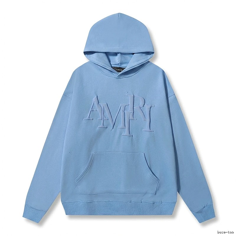 AMIRI Letter Style Light Blue Sweatshirt
