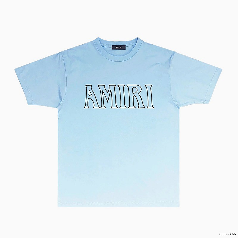 AMIRI minimalist style light blue T-shirt