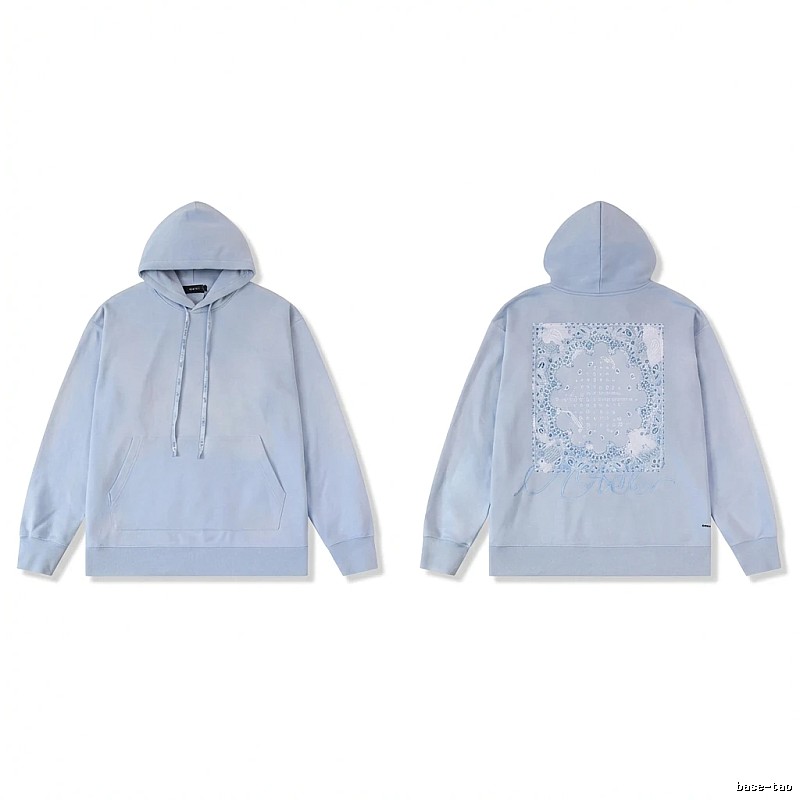 AMIRI Paisley Casual Light Blue Sweatshirt