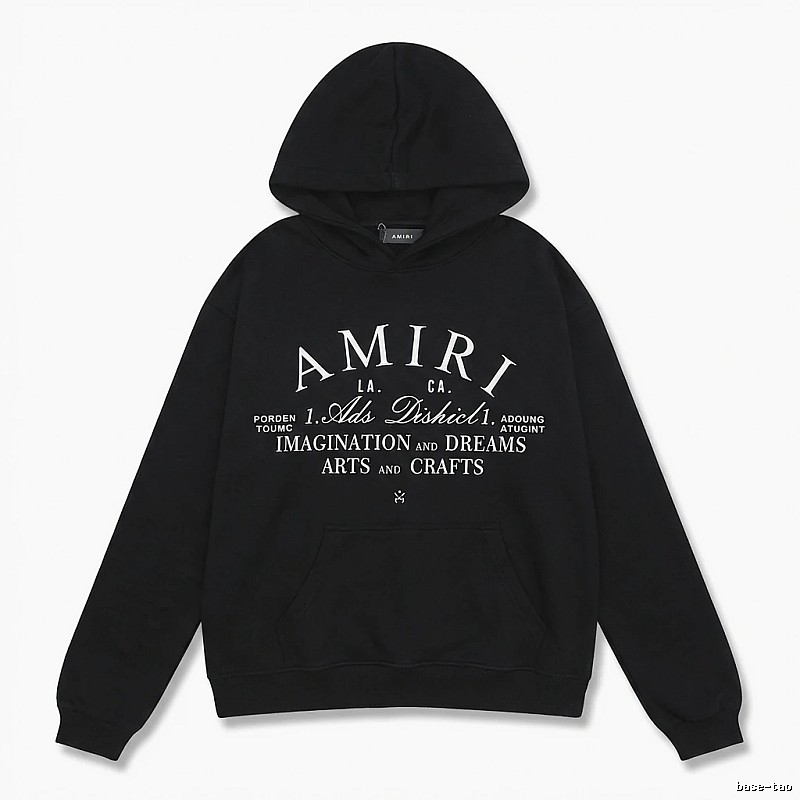 AMIRI retro-style black hoodie