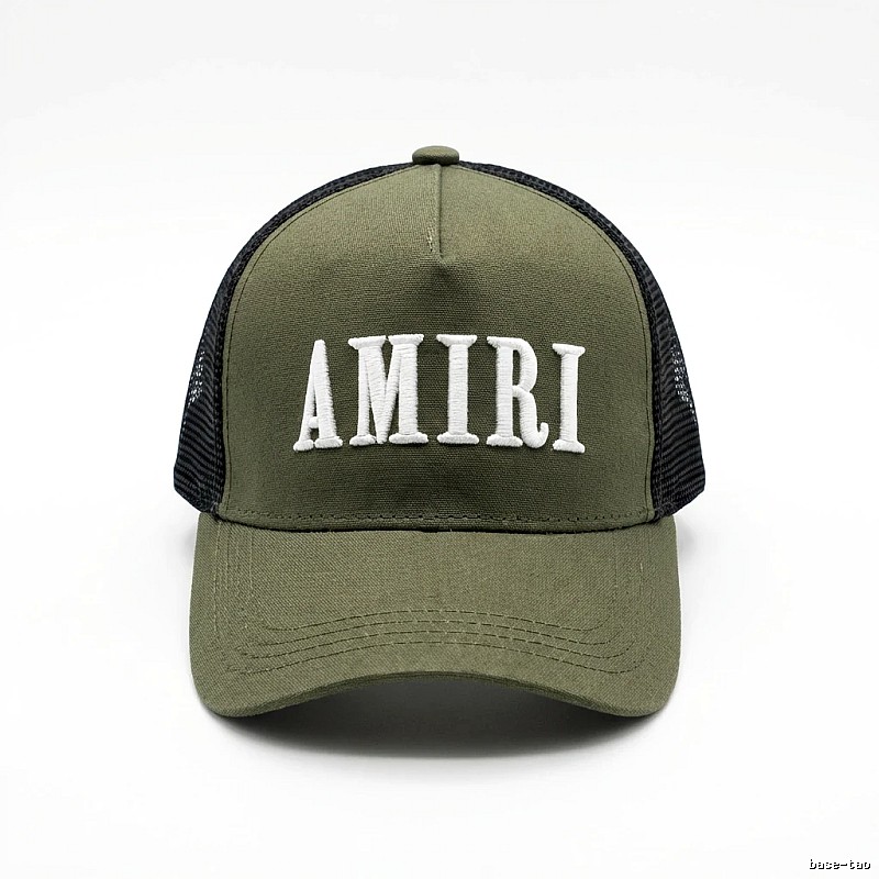 AMIRI Retro Style Olive Green Hat