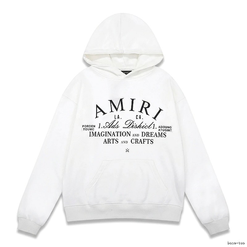 AMIRI retro-style white hoodie