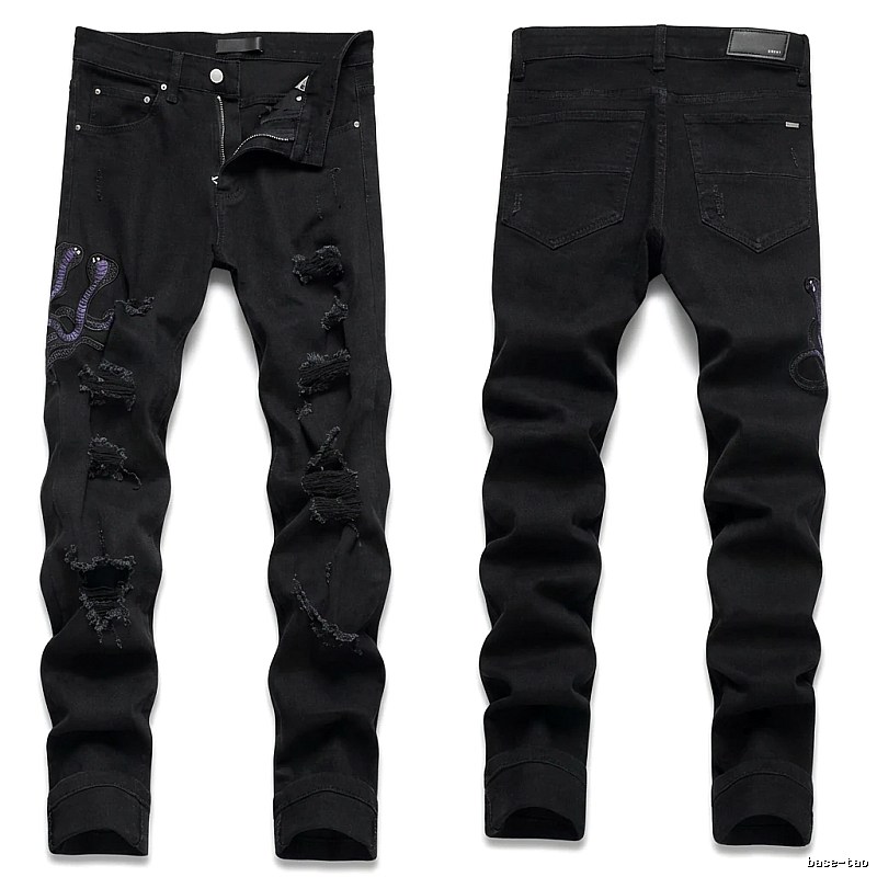 AMIRI Ripped Trendy Black Pants