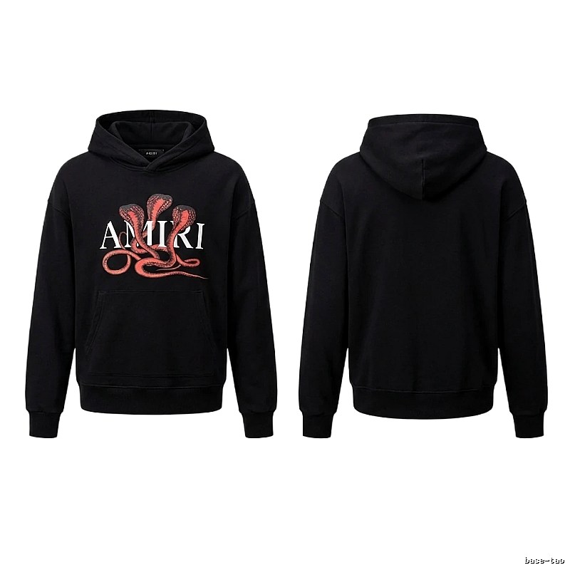 AMIRI Snake Pattern Trendy Cool Black Sweatshirt