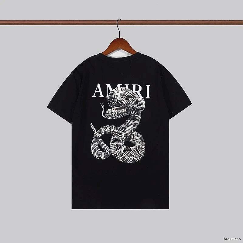 Amiri Statement Graphic T-shirt White Blue Amiri for Easy Pairing