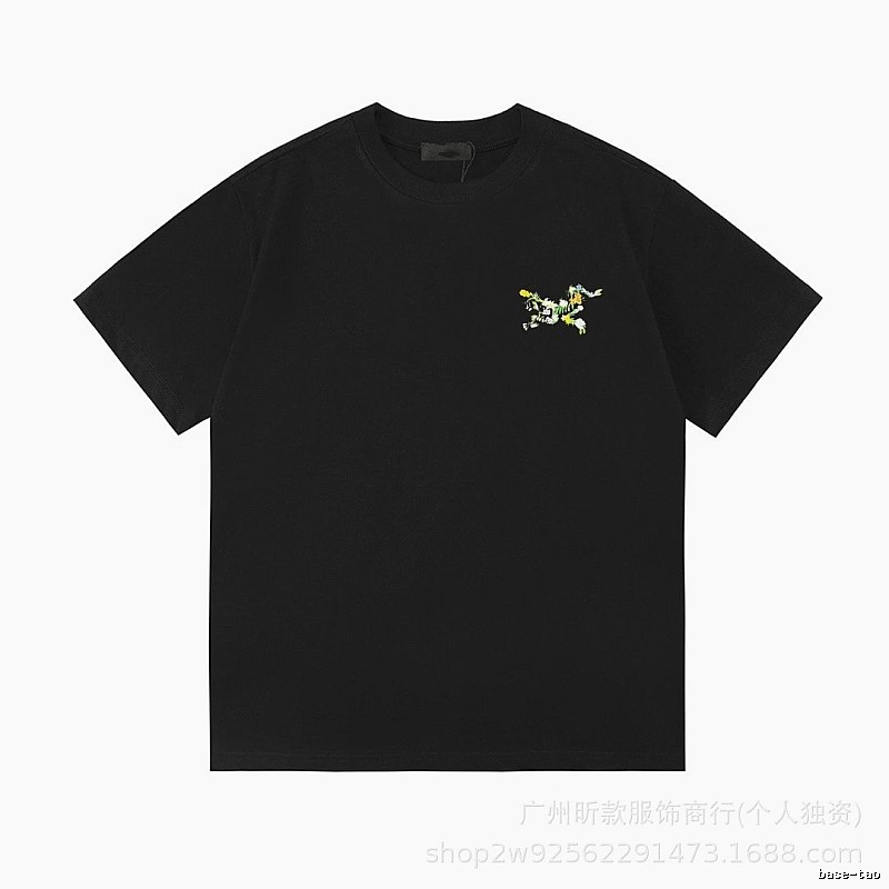 Arc'teryx Floral Print Street Style Black T-Shirt