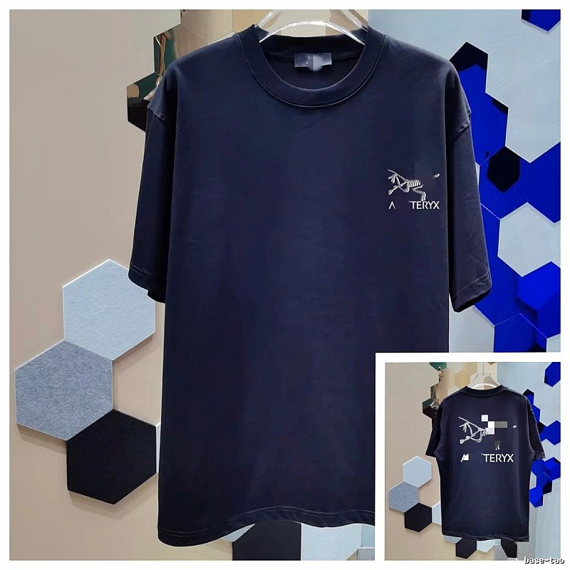 Arc'teryx Printed Techwear Style Dark Navy Short Sleeve T-shirt
