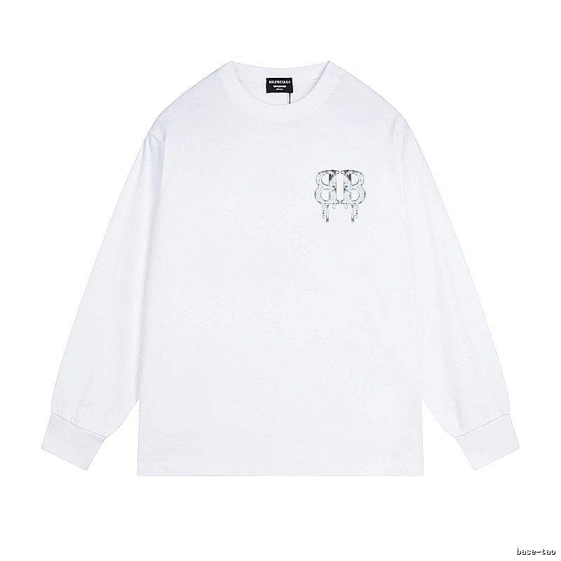 Balenciaga BB-style white sweatshirt