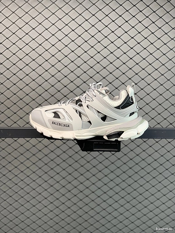 Balenciaga Chunky Runners with Layered Mesh Upper in White and Black