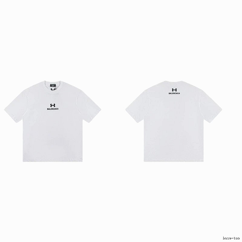 Balenciaga Co-branded Trendy Printed White T-Shirt