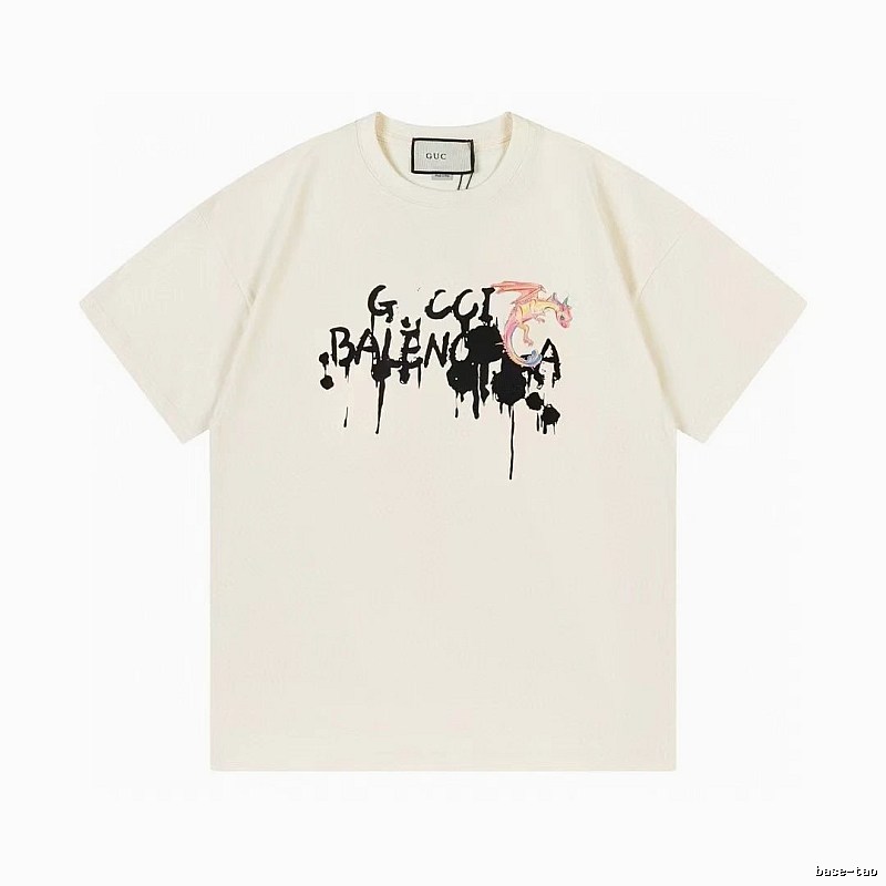 Balenciaga Graffiti Collaboration Street Style Off-White T-Shirt