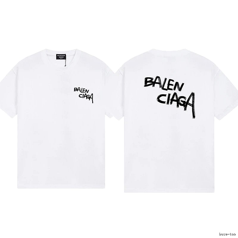 Balenciaga Graffiti Street Style White T-shirt