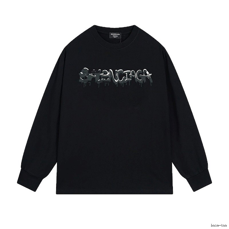 Balenciaga graffiti-style black long-sleeve