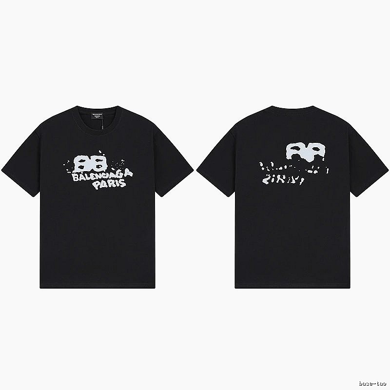 Balenciaga graffiti-style black T-shirt