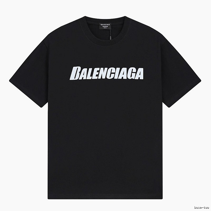 Balenciaga Letter Print Street Style Black T-Shirt