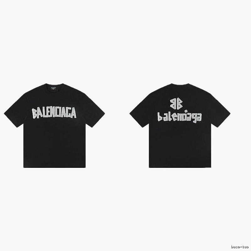 Balenciaga Letter Print Street Style Black T-Shirt