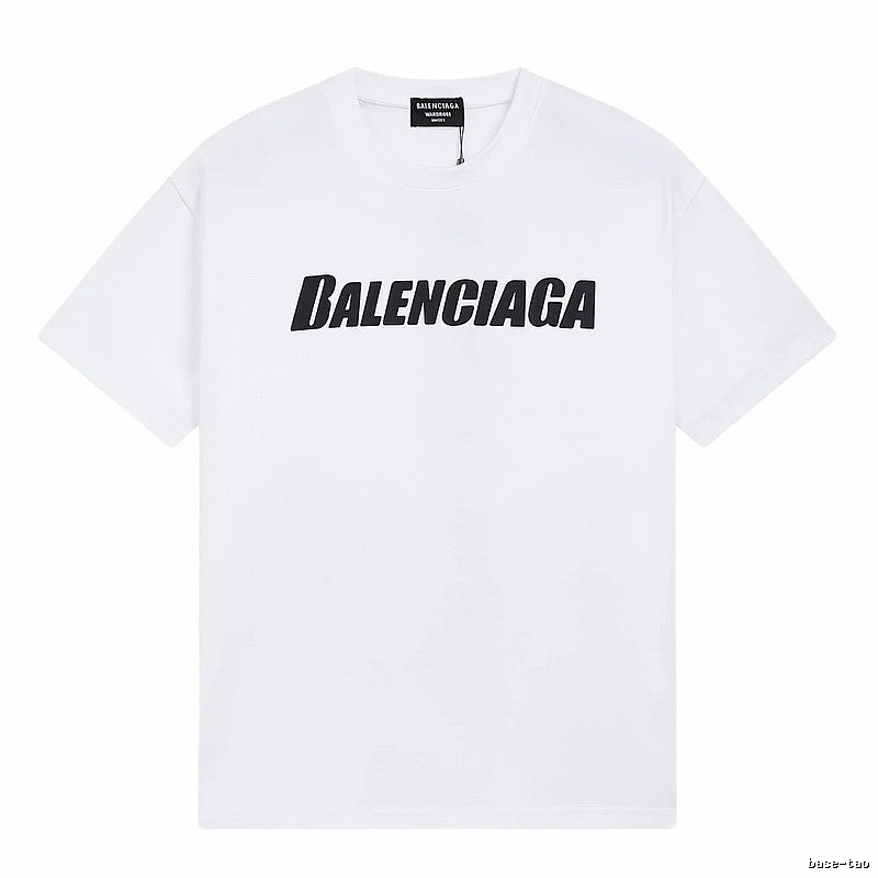 Balenciaga Letter Print Trendy White T-Shirt
