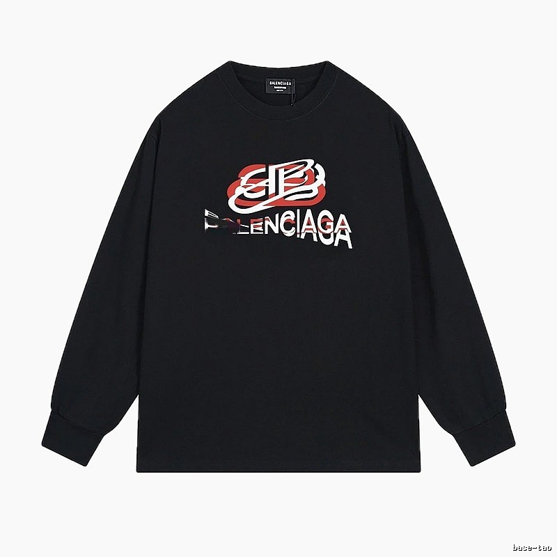 Balenciaga letter-style black T-shirt