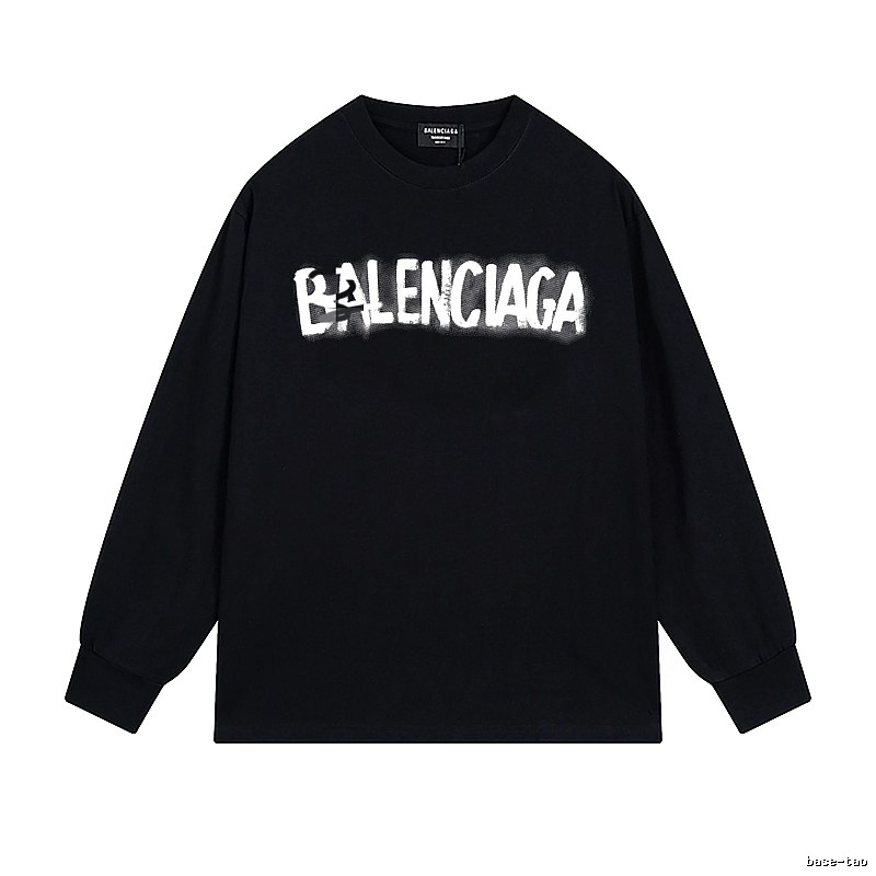 Balenciaga letter style black T-shirt